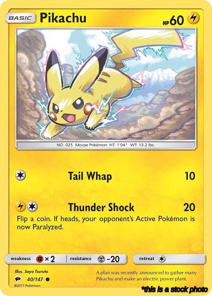 40/147 Pikachu Common Normal