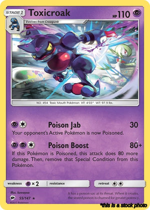 Normal Toxicroak [55/147 Near Mint ]