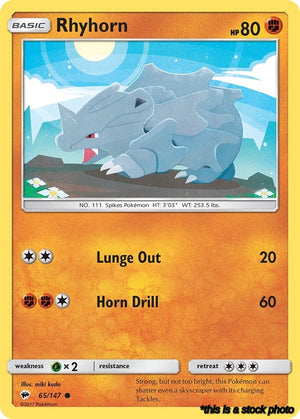 Normal Rhyhorn [65/147 Near Mint ]