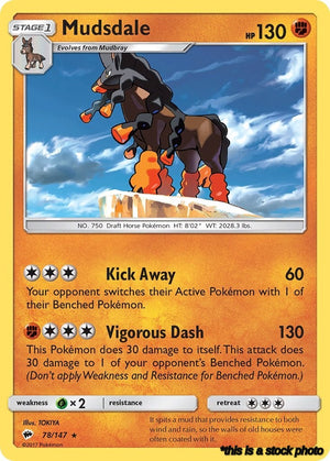 78/147 Mudsdale Rare Normal