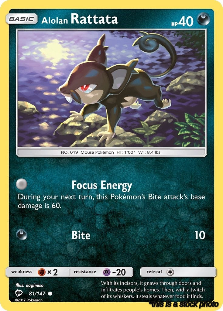 81/147 Alolan Rattata Common Normal