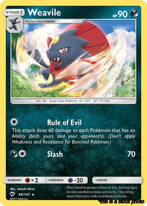 86/147 Weavile Rare Normal