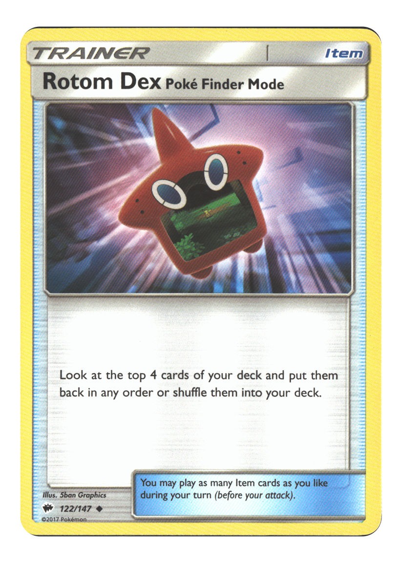122/147 Rotom Dex Poke Finder Mode Uncommon Normal