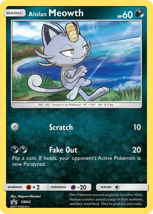 Promo Alolan Meowth - SM43 [SM43 Near Mint ]