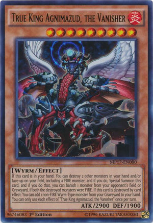 1st Edition True King Agnimazud, the Vanisher [MP17-EN080 Near Mint] Ultra Rare