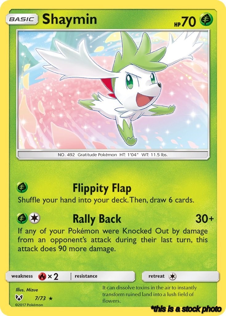 Reverse Holofoil Shaymin [7/73 Lightly Played ]