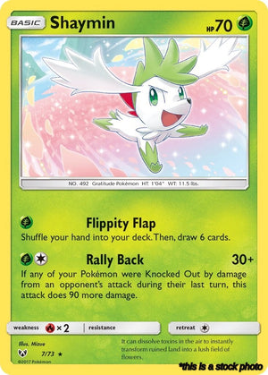 Reverse Holofoil Shaymin [7/73 Lightly Played ]