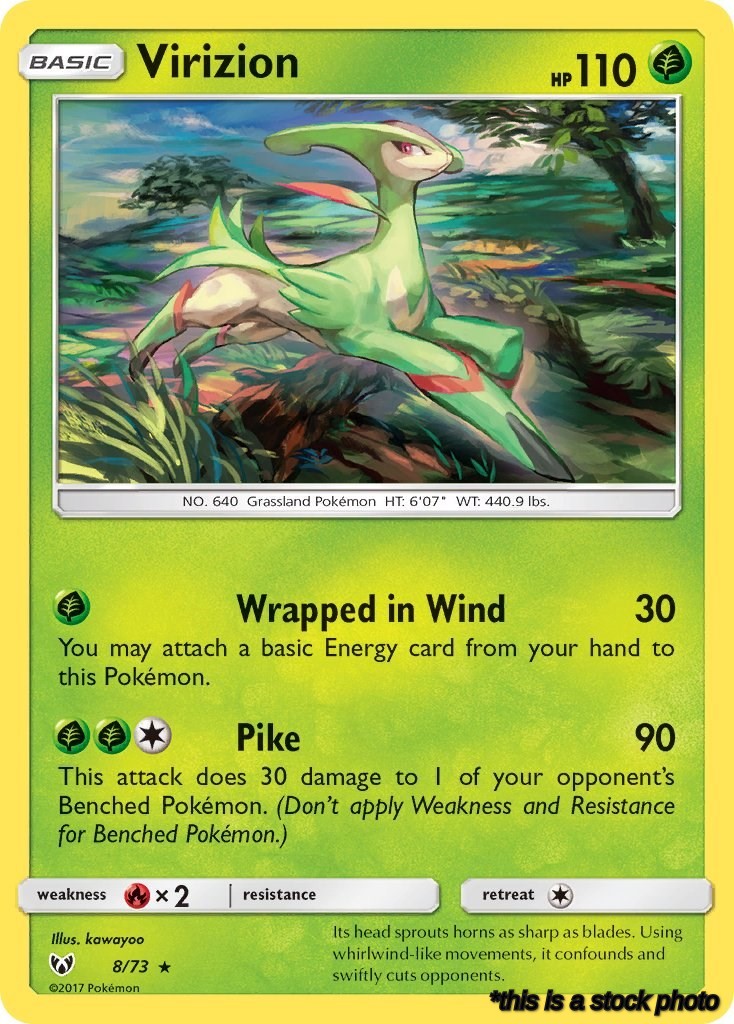 Holofoil Virizion [8/73 Near Mint ]