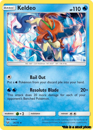 Holofoil Keldeo [26/73 Near Mint ]