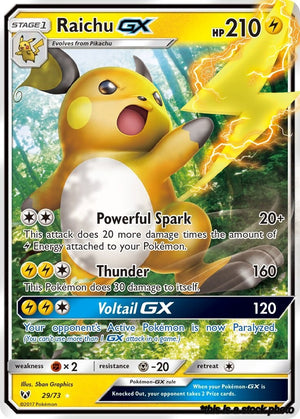 Holofoil Raichu GX [29/73 Near Mint ]