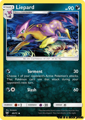 Reverse Holofoil Liepard [49/73 Lightly Played ]