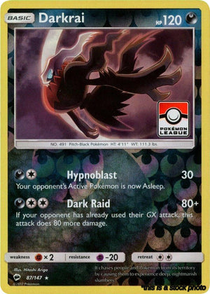 Reverse Holofoil Darkrai - 87/147 (Pokemon League) [087/147 Near Mint ]