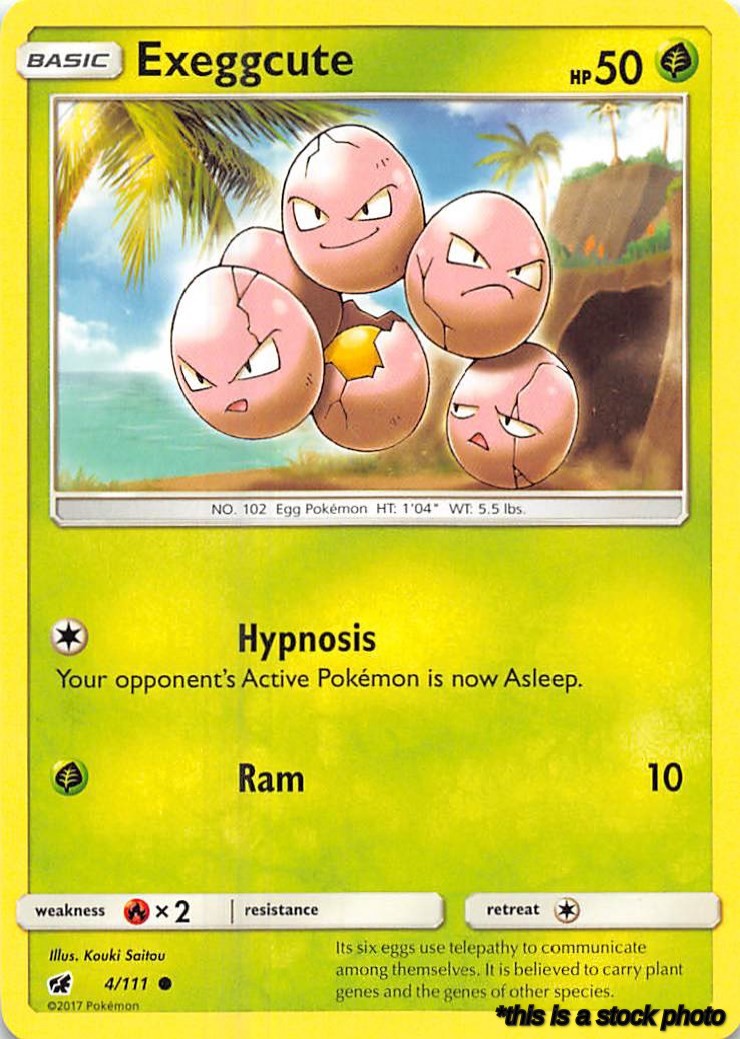 4/111 Exeggcute Common Reverse Holofoil