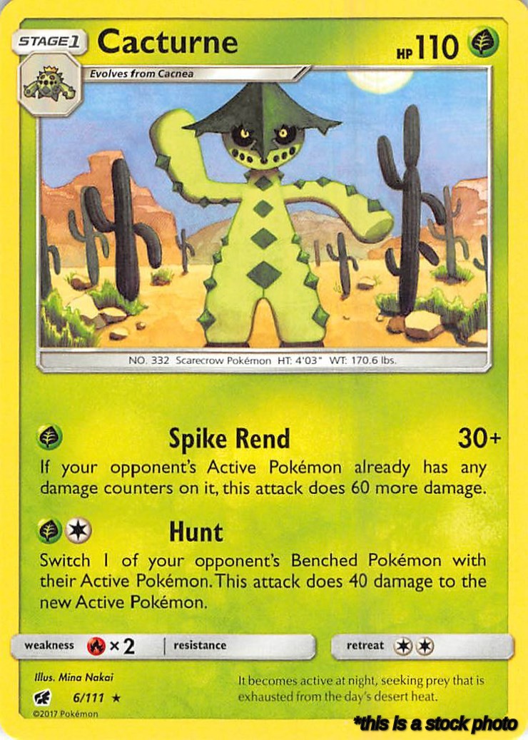 Rare Cacturne [6/111 Lightly Played ]
