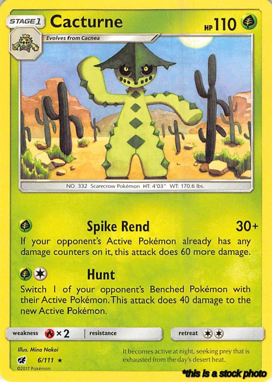 Rare Cacturne [6/111 Lightly Played ]
