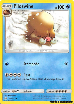 Uncommon Piloswine [20/111 Lightly Played ]