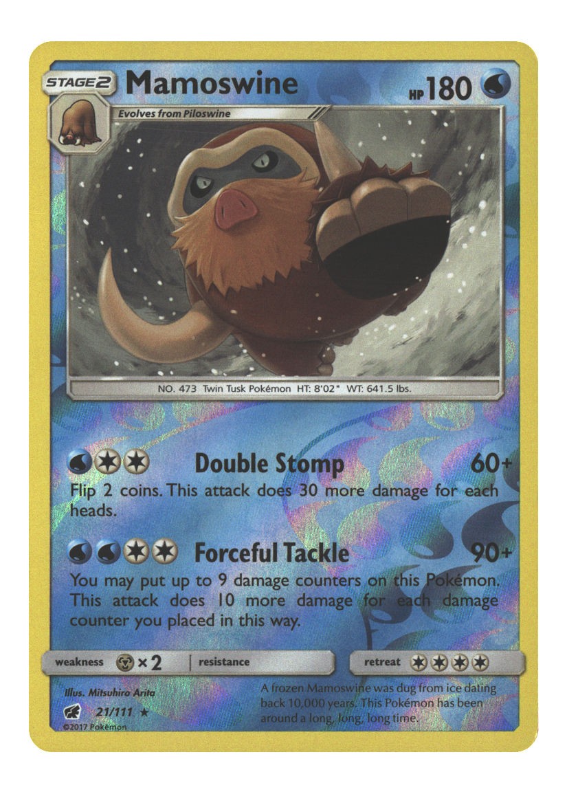 21/111 Mamoswine Rare Reverse Holofoil