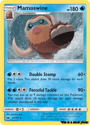 Rare Mamoswine [21/111 Near Mint ]