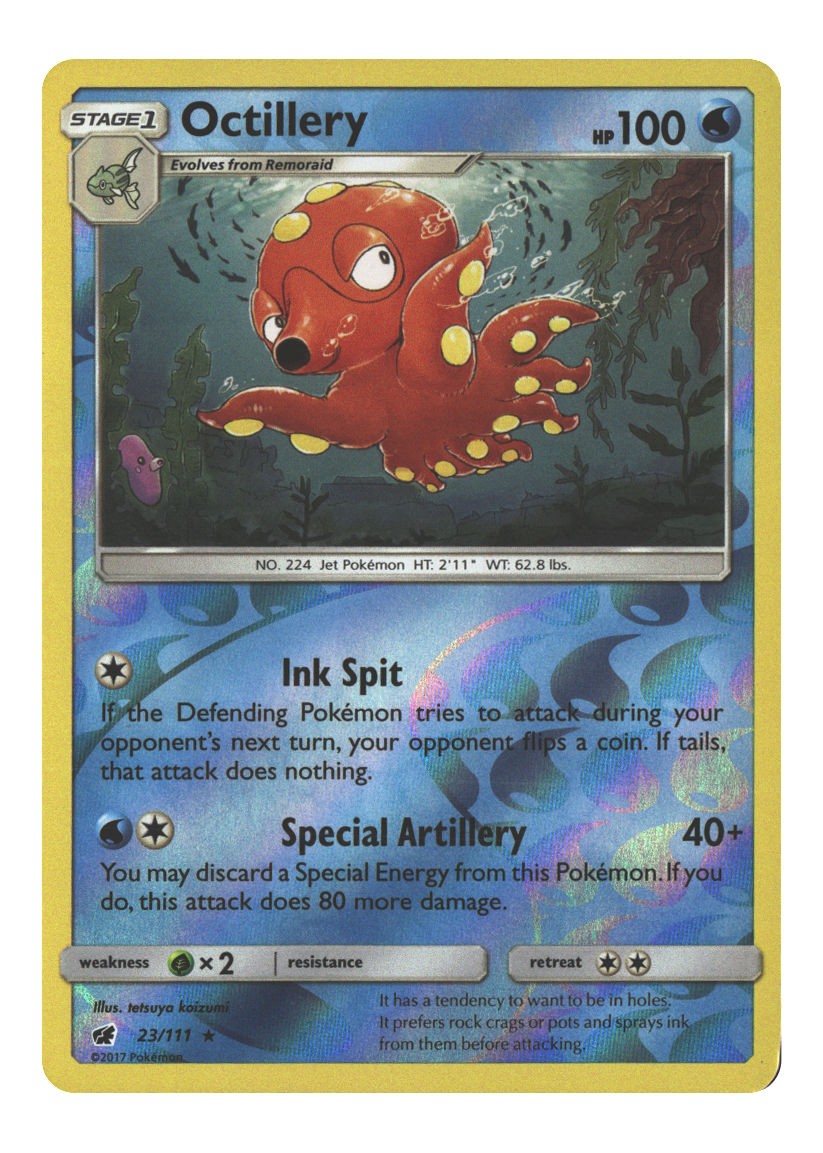 23/111 Octillery Rare Reverse Holofoil