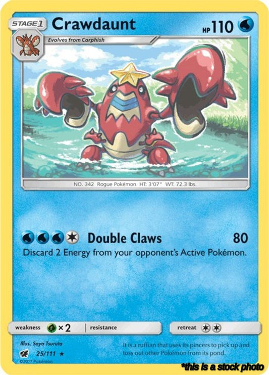 Reverse Holofoil Crawdaunt [25/111 Lightly Played ]