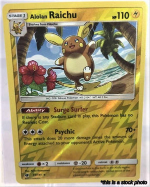 31/111 Alolan Raichu Holo Rare Reverse Holofoil