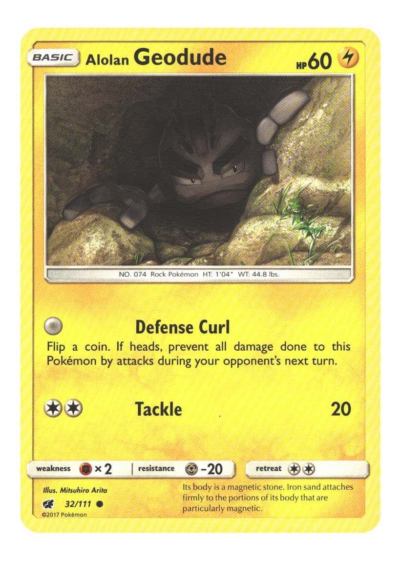 32/111 Alolan Geodude Common Normal