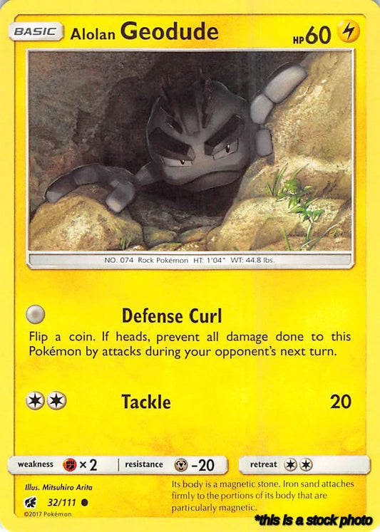 32/111 Alolan Geodude Common Normal