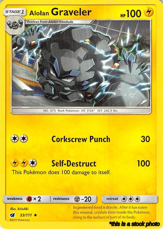Normal Alolan Graveler [33/111 Lightly Played ]