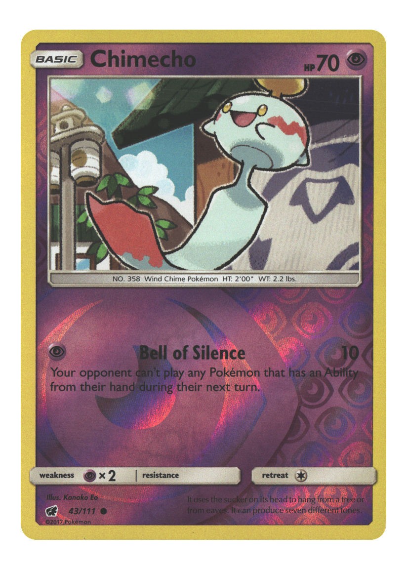 43/111 Chimecho Common Reverse Holofoil