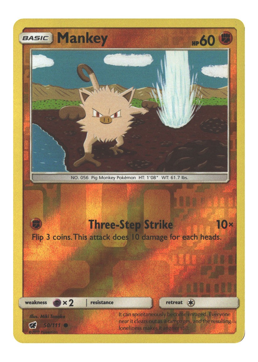 50/111 Mankey Common Reverse Holofoil