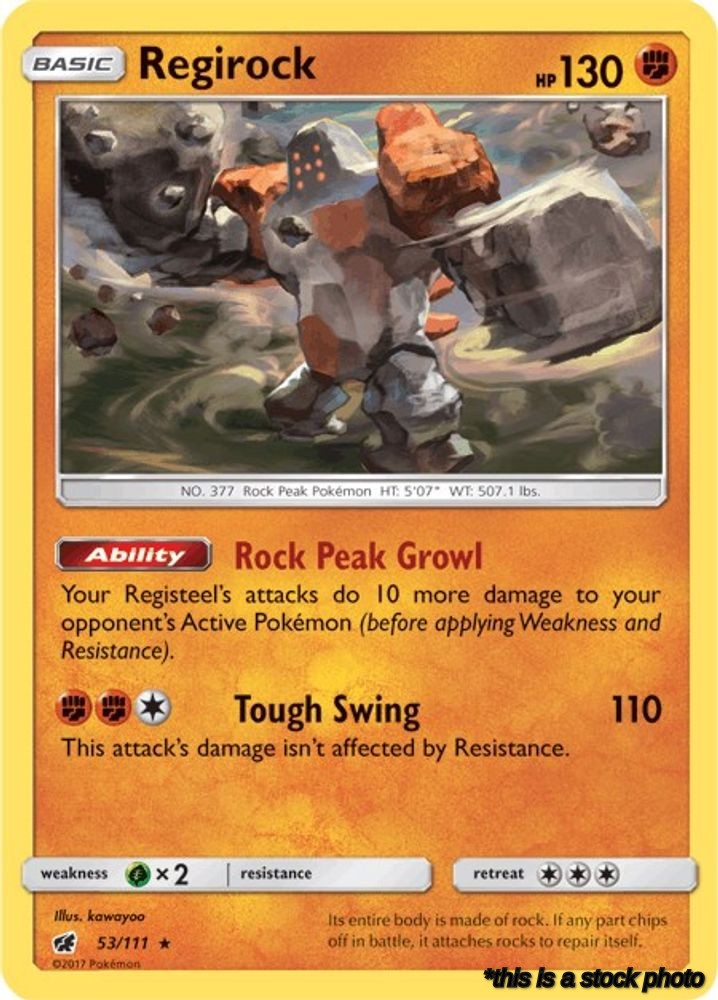 Rare Regirock [53/111 Lightly Played ]