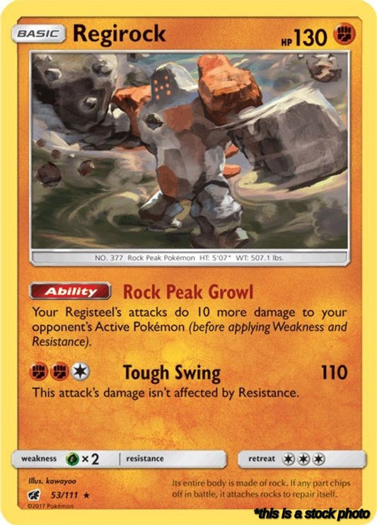 Rare Regirock [53/111 Lightly Played ]