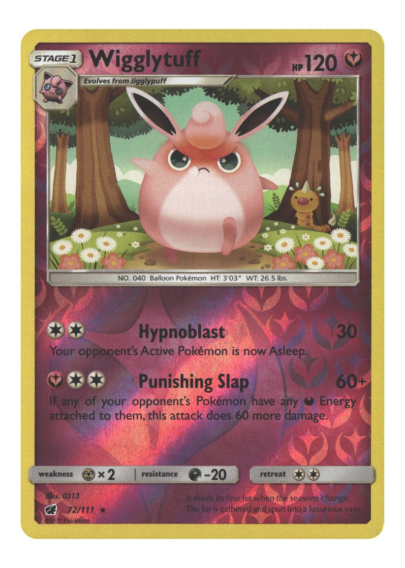 72/111 Wigglytuff Rare Reverse Holofoil
