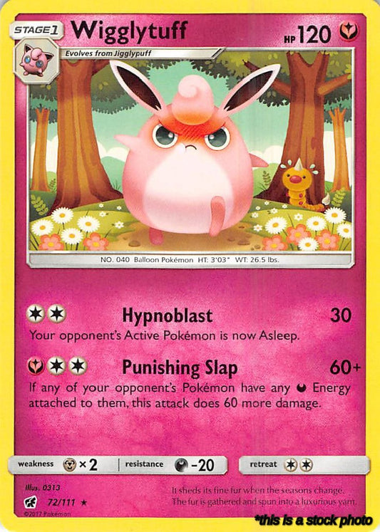 72/111 Wigglytuff Rare Reverse Holofoil