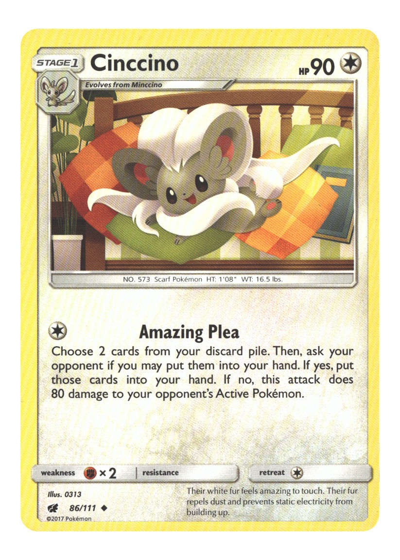 86/111 Cinccino Uncommon Normal