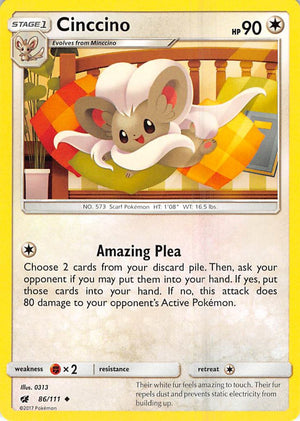 Uncommon Cinccino [86/111 Near Mint ]