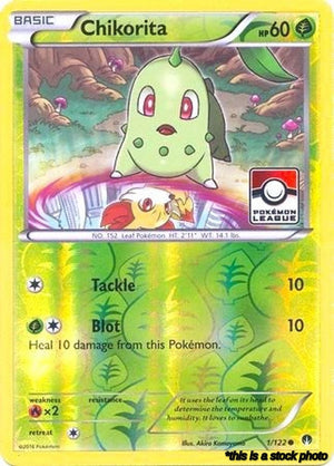 Reverse Holofoil Chikorita - 1/122 (Pokemon League) [001/122 Lightly Played ]