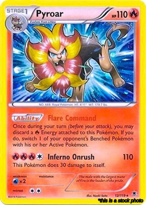 Holofoil Pyroar - 12/119 (Cosmos Holo) [012/119 Near Mint ]