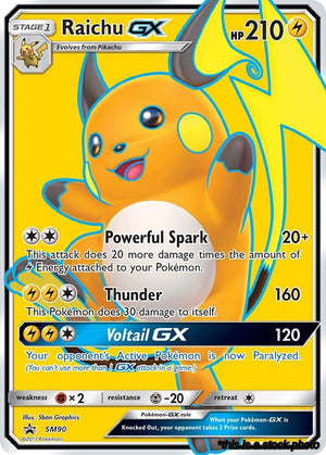 Holofoil Raichu GX - SM90 [SM90 Near Mint ]
