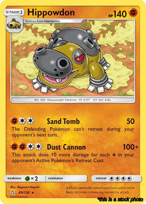 Rare Hippowdon [69/156 Lightly Played ]