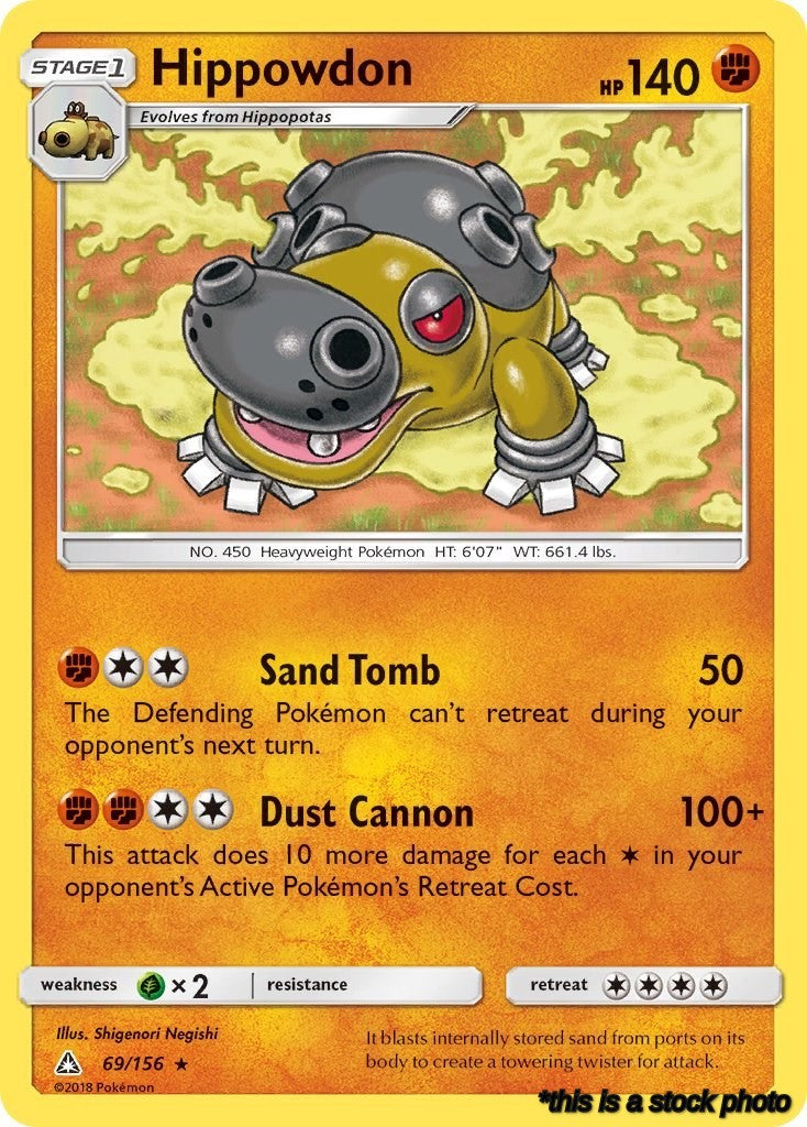 Rare Hippowdon [69/156 Near Mint ]