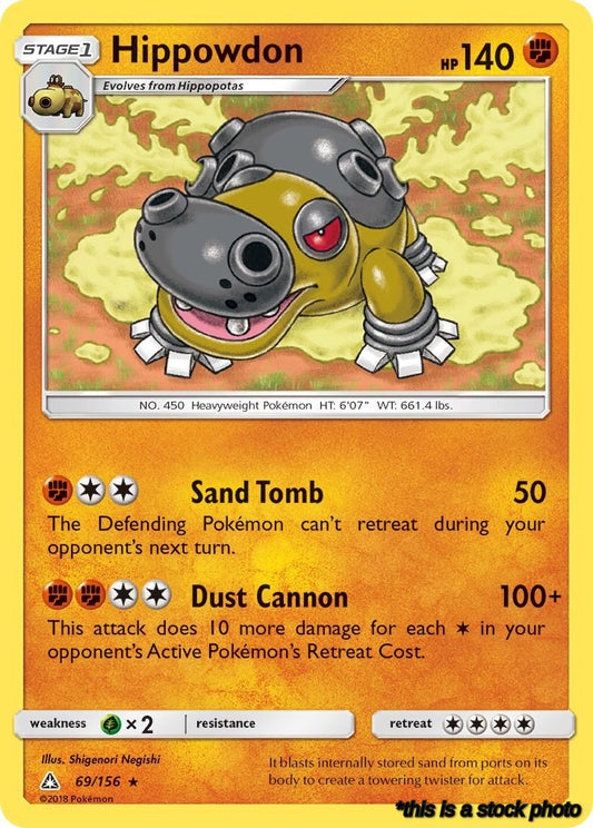 Rare Hippowdon [69/156 Near Mint ]