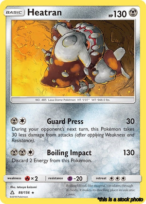 88/156 Heatran Holo Rare Holofoil