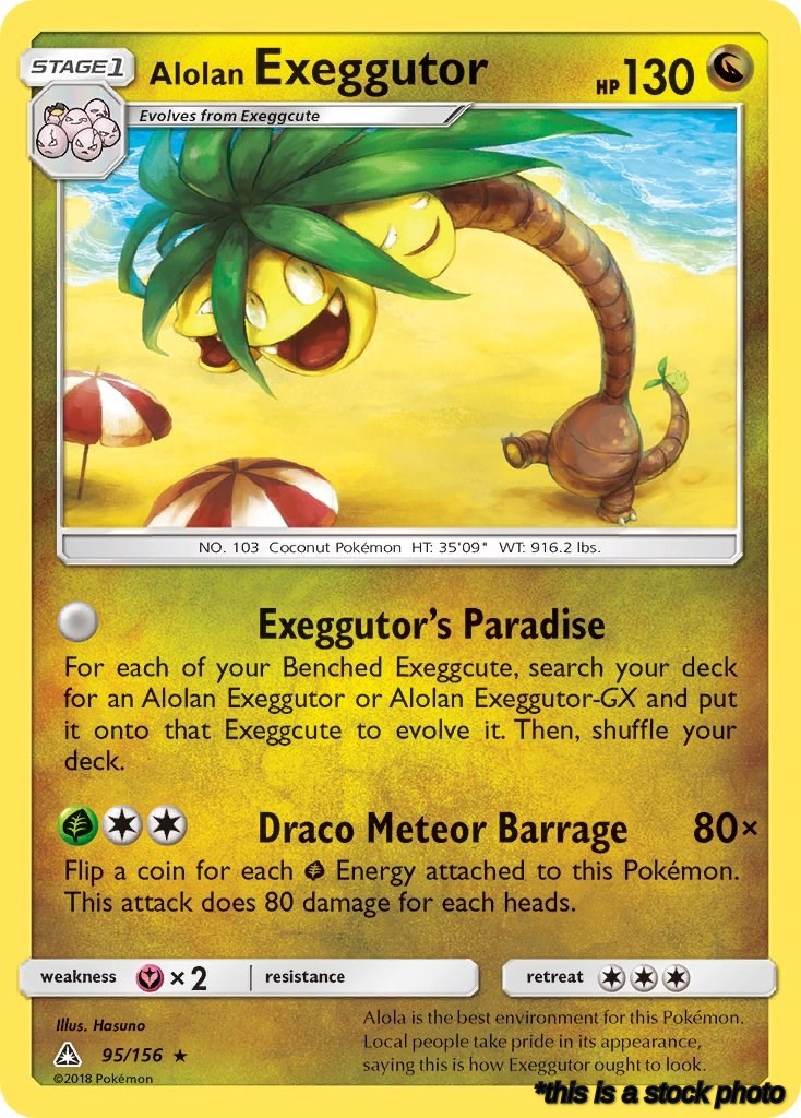 Rare Alolan Exeggutor [95/156 Lightly Played ]
