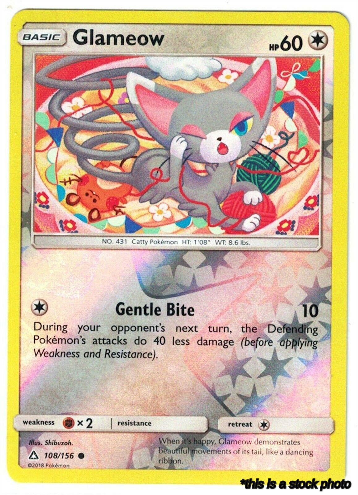 108/156 Glameow Common Reverse Holofoil