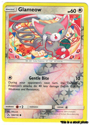 108/156 Glameow Common Reverse Holofoil
