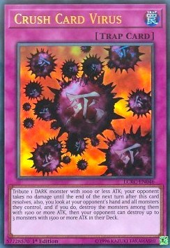 1st Edition Crush Card Virus (Version 1) [LCKC-EN046 Damaged] Ultra Rare