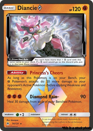 Prism Rare Diancie Prism Star [74/131 Near Mint ]