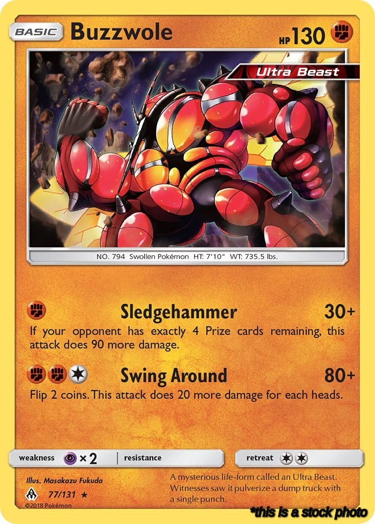77/131 Buzzwole Rare Reverse Holofoil
