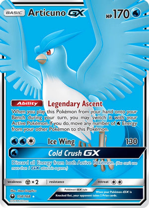 Ultra Rare Articuno GX (Full Art) [154/168 Near Mint ]